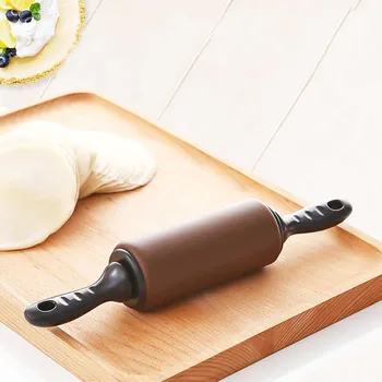 

keuken kitchen accessories Non-stick Silicone & Plastic Rolling Pin Dough Wooden Roller kitchen tools Tool kitchen gadgets