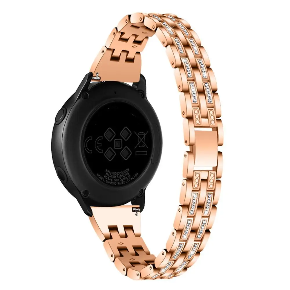 Модный алюминиевый сплав подходит для samsung Galaxy Watch активный полый горный хрусталь Металлический Браслет ремешок для подарков