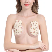 Женский силиконовый бюстгальтер с кроликом, с лепестками груди, без бретелек, с открытой спиной, дышащие бюстгальтеры, невидимые наклейки на грудь