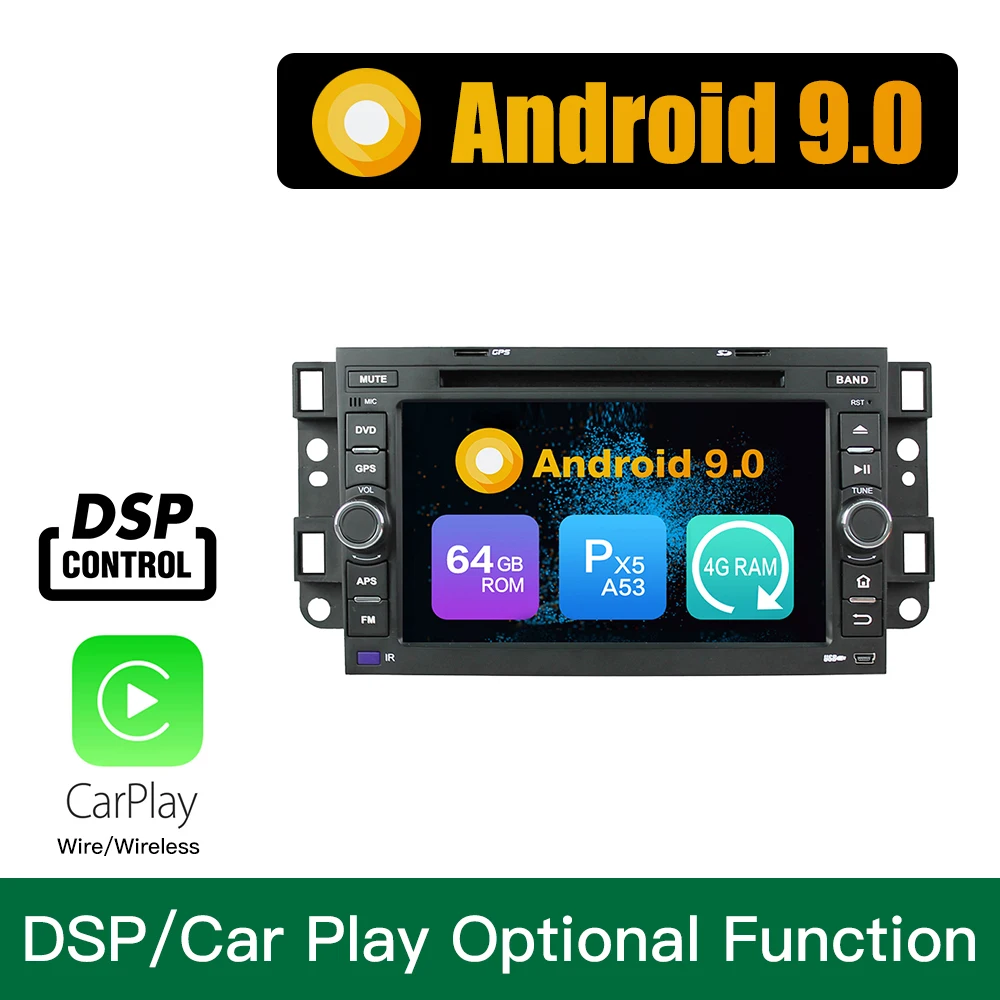 Android 9 0 Восьмиядерный 4 Гб ОЗУ 64 ПЗУ автомобильный DVD GPS навигатор мультимедийный