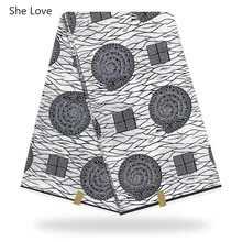 She Love 1 ярд хлопок Анкара африканская Улитка ткань с цветочным принтом настоящий воск швейная ткань для женщин платье делая материалы