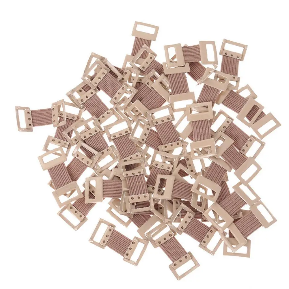 10PC/Bag Replacement Elastic Bandage Wrap Stretch Metal Fixation Clamps White brown Hooks Clips Colors E9Q9 elastic bandage clamps