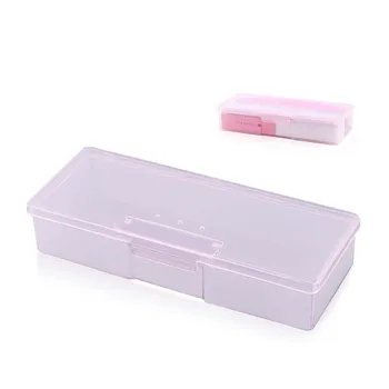 

Nail Polish Holder Plastic Nail Supplies Storage pen Box Rectangle Nail Art Studs Brushes Tools Holder Case Manicure Tools