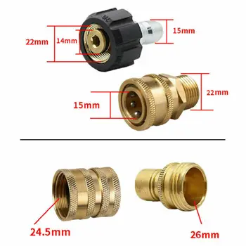 

Coupler Pressure Washer Connector Adapter Quick Connect Joint Water Pipe Outdoor Power Equipment