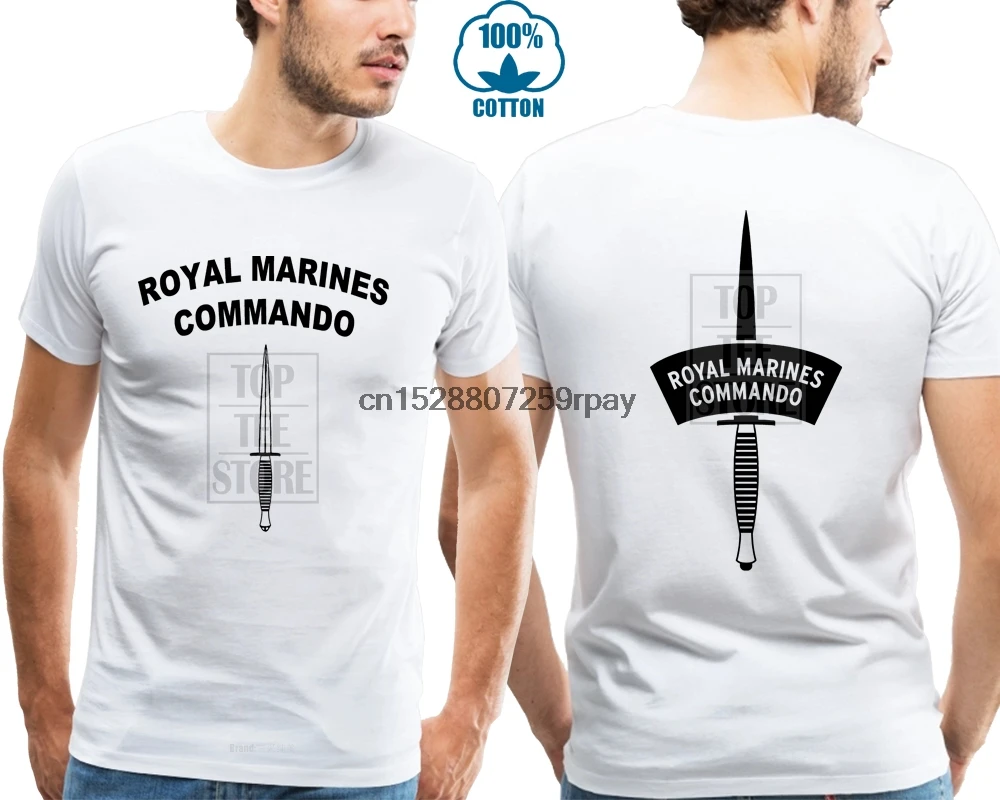 Королевской морской пехоты Commando футболка Для Мужчин Армия короткие Двусторонняя