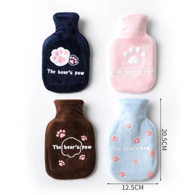 1pc-random-350ml Грелка для детей, для студентов, ручная грелка, маленькая, свежая, портативная грелка, зимняя, плюшевая, теплая, милая, резиновая - Цвет: 1pc-random-350ml