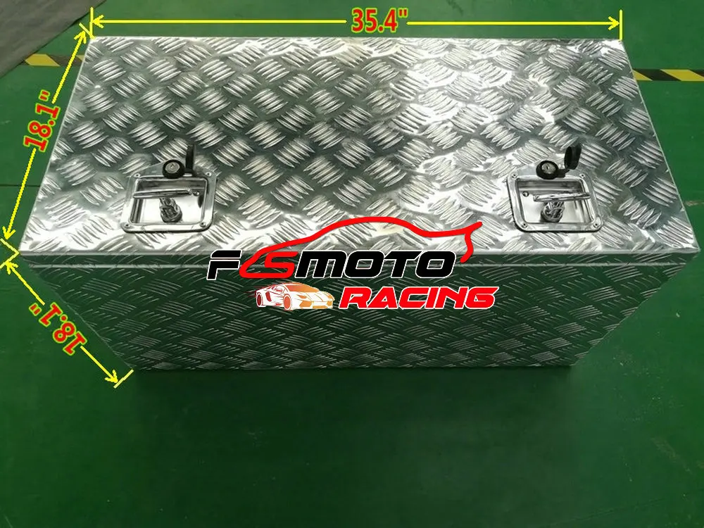 

900x460x460mm Aluminum Truck TRUNK BED CAMPER Pickup Underbody Underbed Tool Box Trailer Storage 36"X 18"X 18"