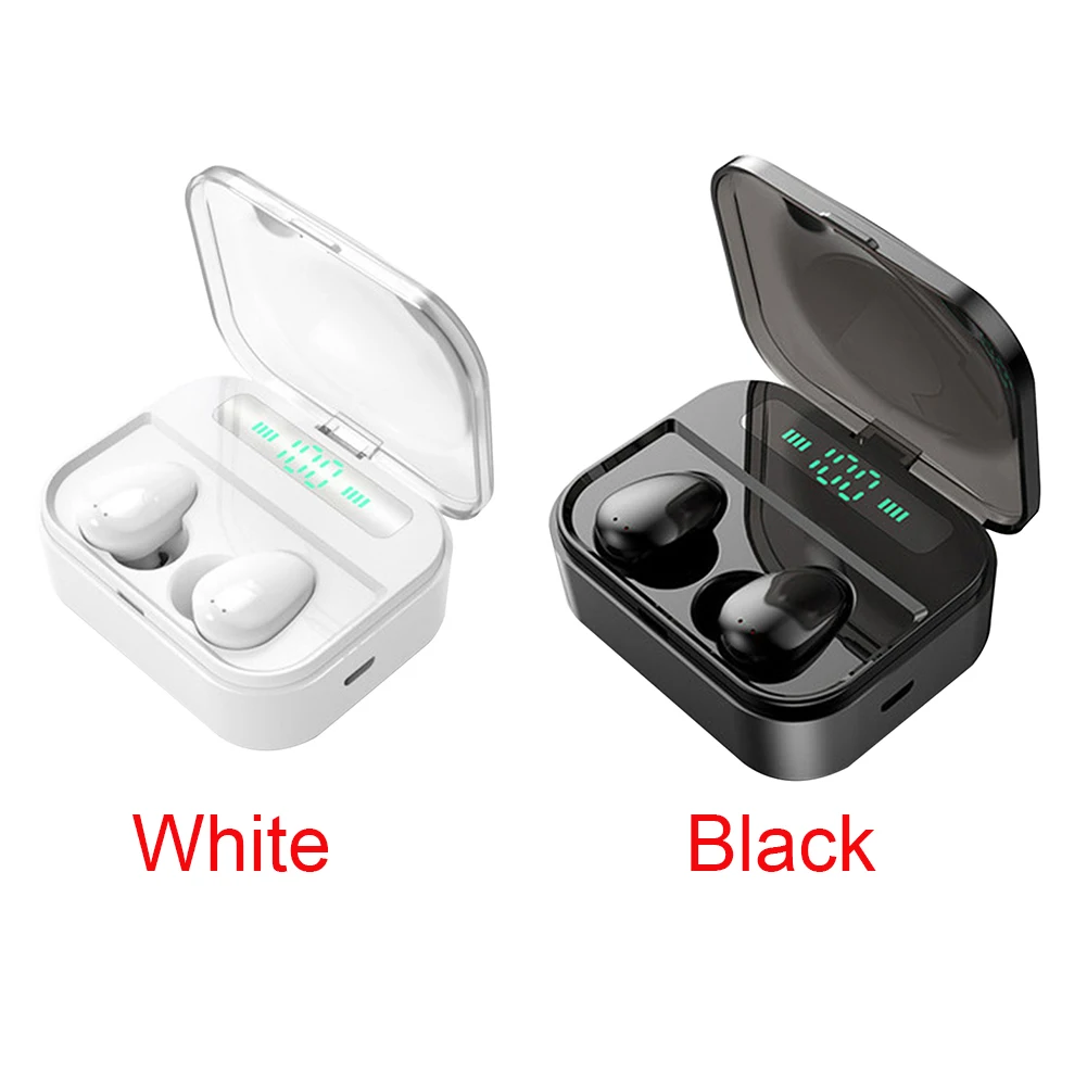 Шумоподавление басов, портативные Беспроводные Hi-Fi стерео Bluetooth наушники IPX7, водонепроницаемые мини наушники, зарядная коробка в ухо