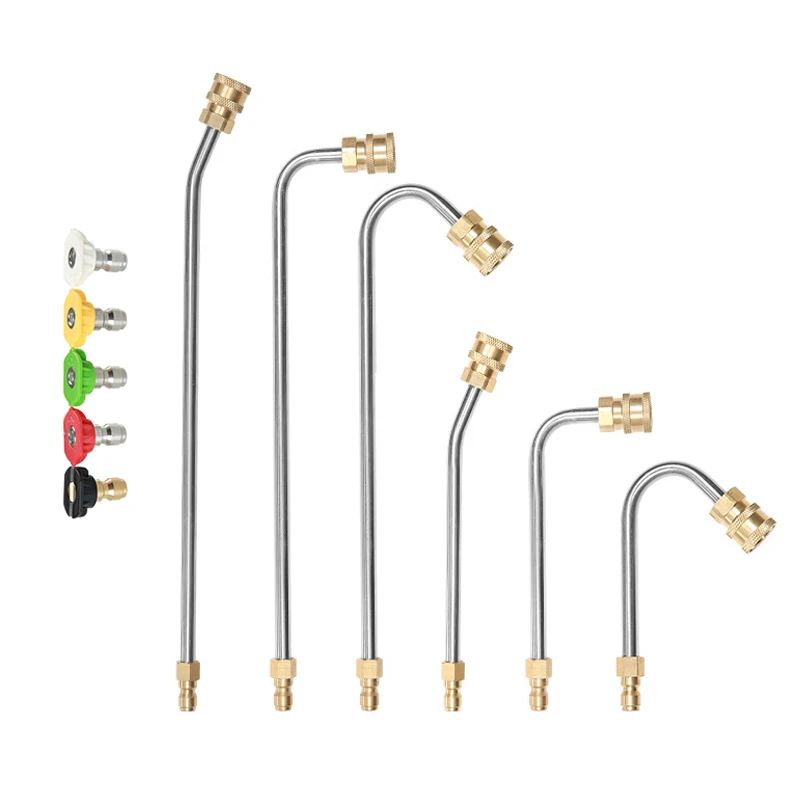 

For 5000PSI 6pcs Extension Rods+5pcs Nozzle Tips Water Pump Wand Washer Extension Quick Connect Stainless Steel