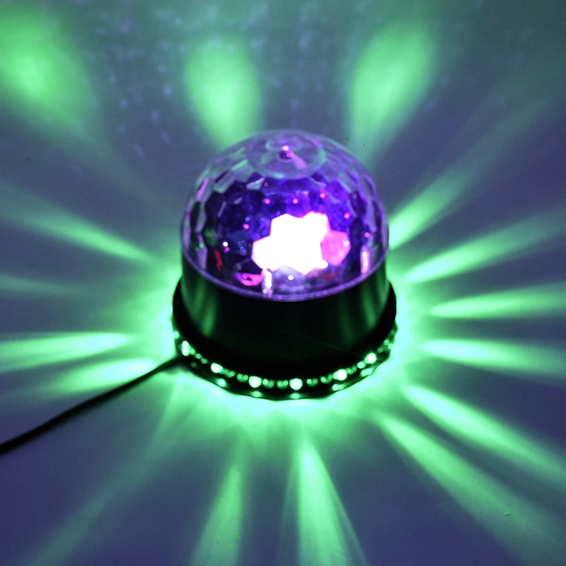 54LED лампа диско-шар 6 цветов RGBWYP звуковая активация рождественские украшения для дома вечерние светильник s strobo music DJ сценический светильник