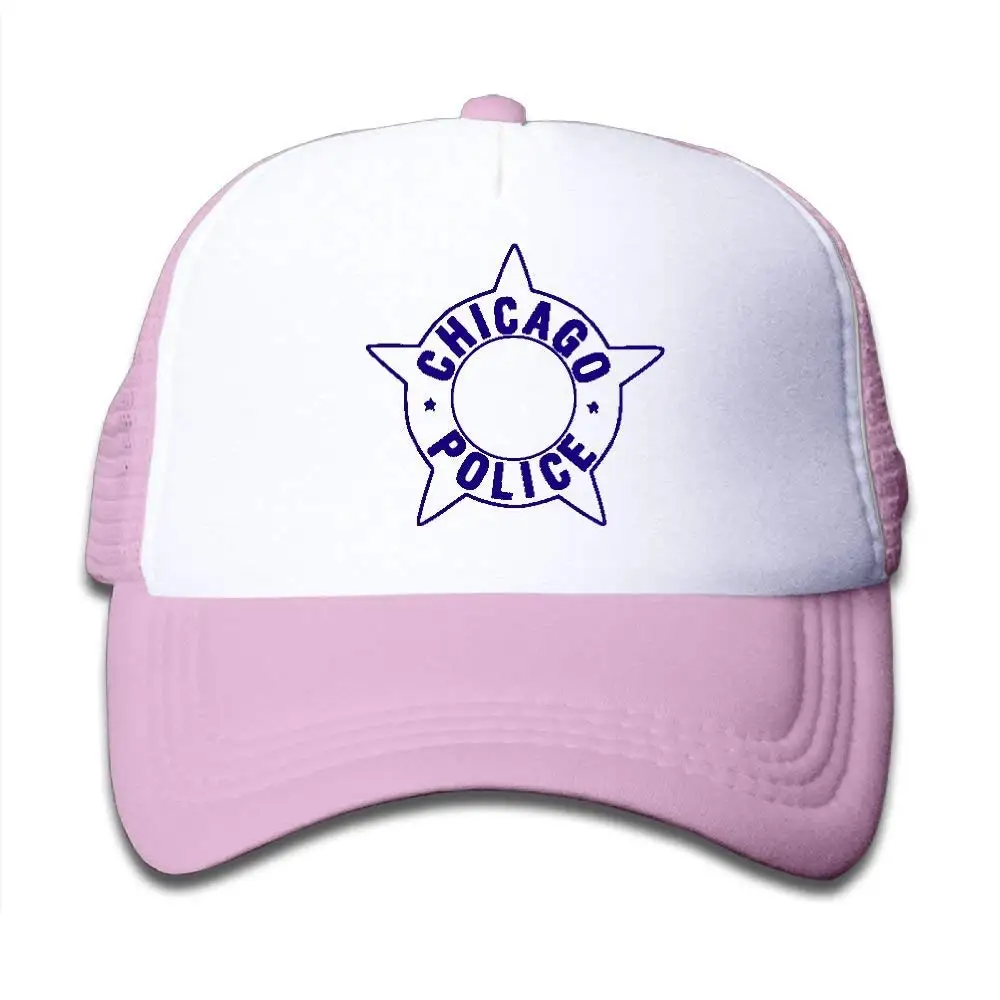 Красная Детская кепка с регулируемой сеткой для мальчиков и девочек, бейсболка, бейсбольная кепка Chicago Police