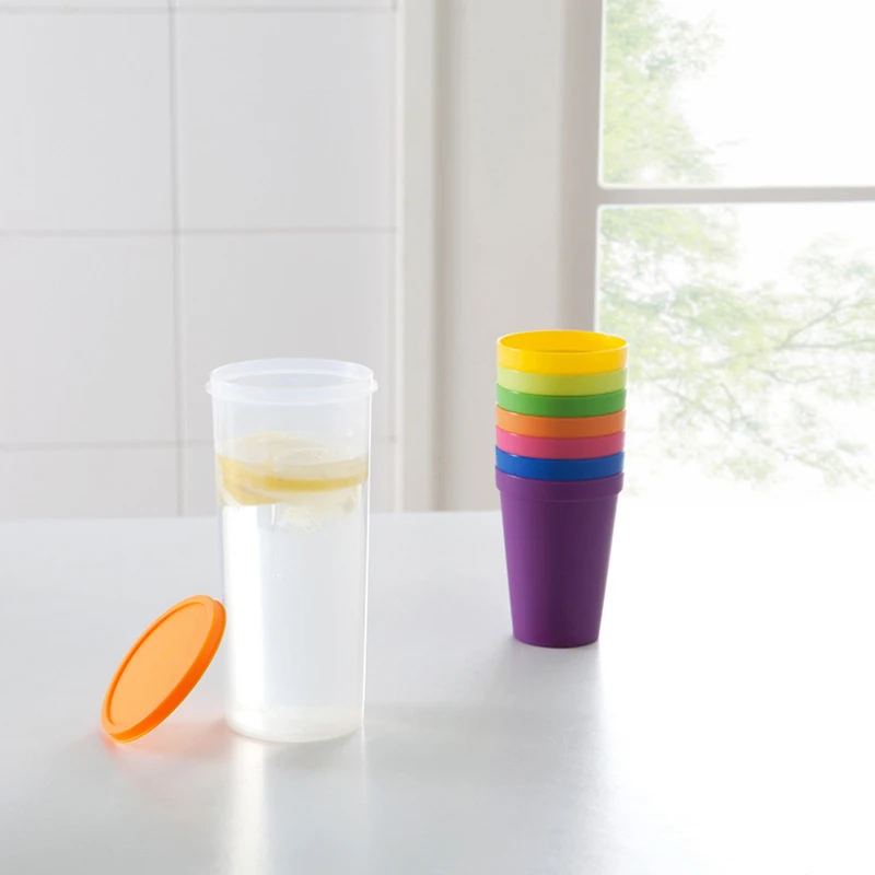 Детские чашки 14 шт пластиковые чашки многоразовые небьющиеся питьевые чашки для детей и малышей портативные для дома, кемпинга, путешествий, вечеринок