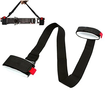 

Adjustable Skiing Pole Shoulder Hand Carrier Lash Handle Straps Porter Hook Loop Protecting Black Nylon Ski Handle Strap Bags