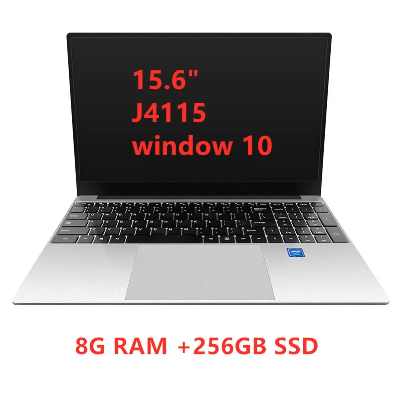 15,6 portátil 8G RAM DDR4 1TB 512G 256G 128G SSD portátil de juegos Ultrabook Intel Celeron J4115 J4125 Win10 OS computadora portátil