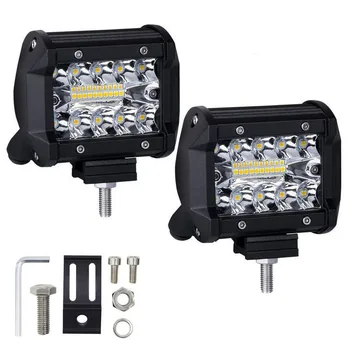

4 Inch 20LED Three Row Car Light 60W Truck Lightfor Driving Offroad Boat Car Tractor 4x4 SUV ATV 12V 24V Rated 60W Actual 15W