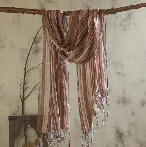 100 Linen Stripe Men Women Winter Scarf 2020 High Quality Hijab Fashion Foulard Shawls Scarves 65x180cm Men S Scarves Aliexpress