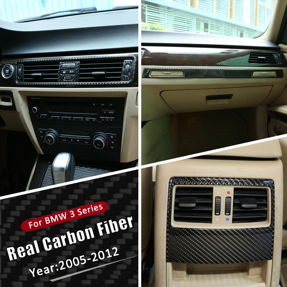 For Bmw E90 E92 E93 3 Series Modified Whole Car Interior Start Stop Engine Button Cover Carbon Fiber Accessories 05 12 Interior Mouldings Aliexpress