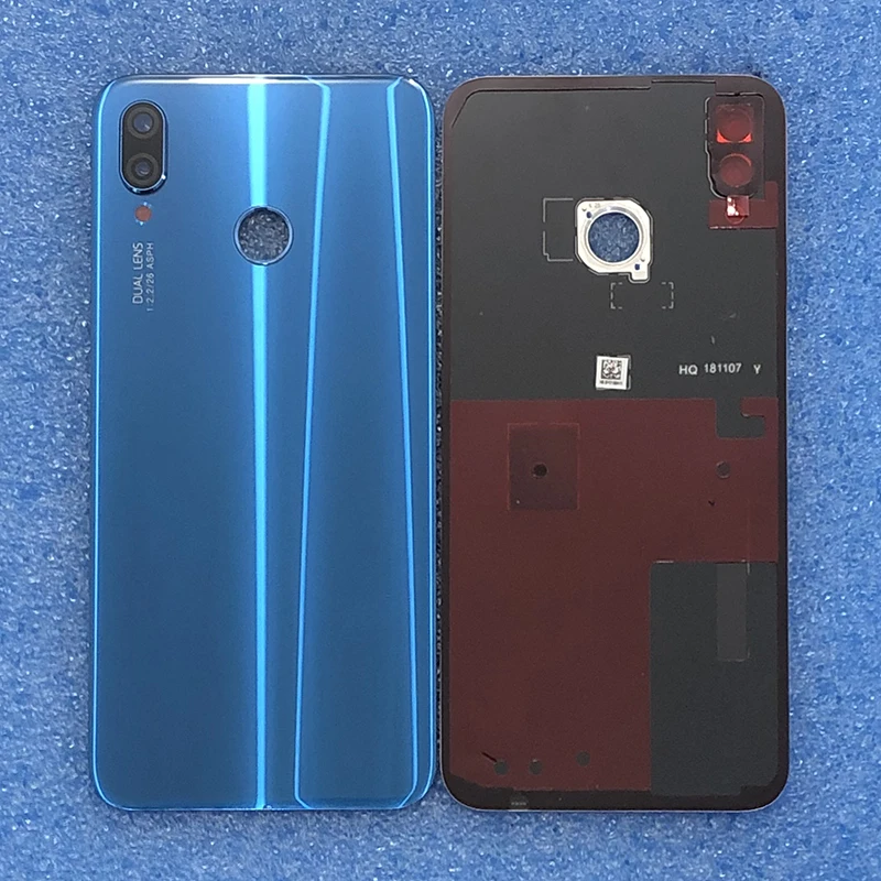 Axisinternational для 5," huawei P20 Lite/Nova 3E стеклянная задняя крышка для батареи чехол Корпус+ объектив камеры+ вспышка+ adhension