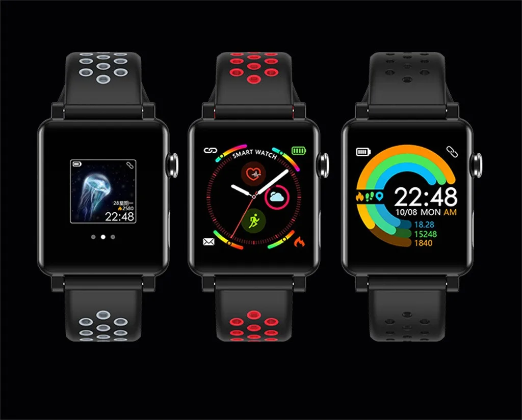 B71 большой экран SmartWatch водонепроницаемый шагомер, отслеживание сна фитнес-браслет