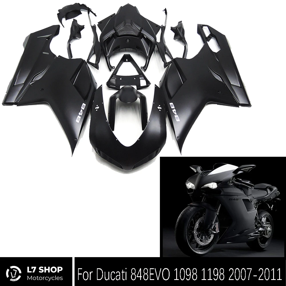 

For Ducati 848 evo Complete ABS Motorcycle Fairing Kit 2007 2008 2009 2010 2011 2012 Black Red