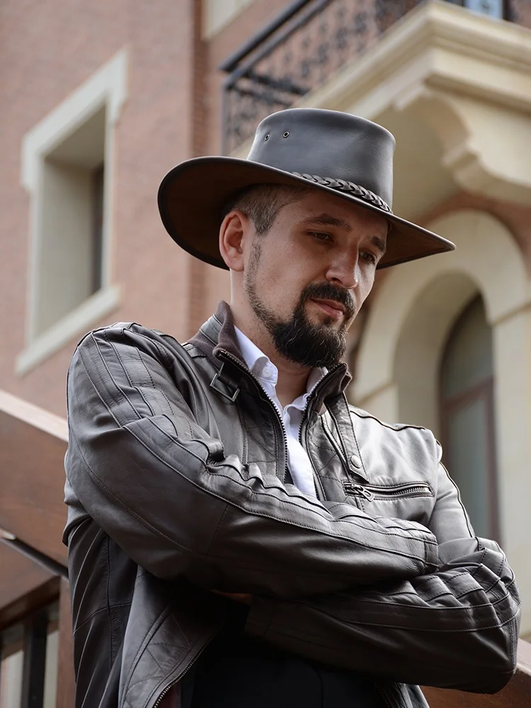 Retro Cowboy Hat Mens Western Denim 