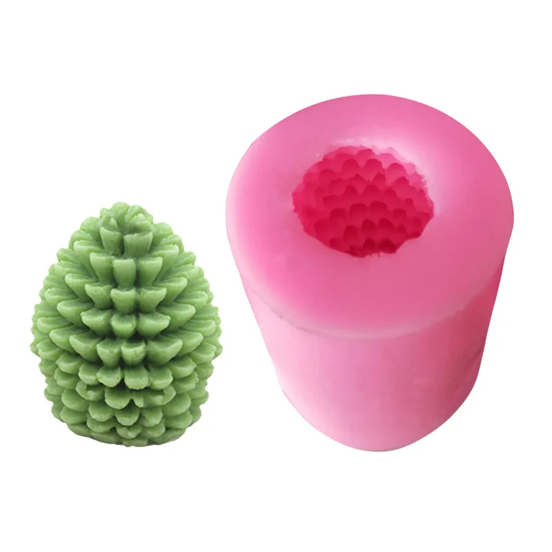 3D Pine Cone Candle Silicone Mold DIY Crafts Chocolate Candy Pastry Baking Molds Christmas Fondant Cake Decorating Tools