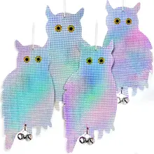 

2Pcs Bird Repellent Owl Reflectors Hanging Reflective Discs Pest Control Tool