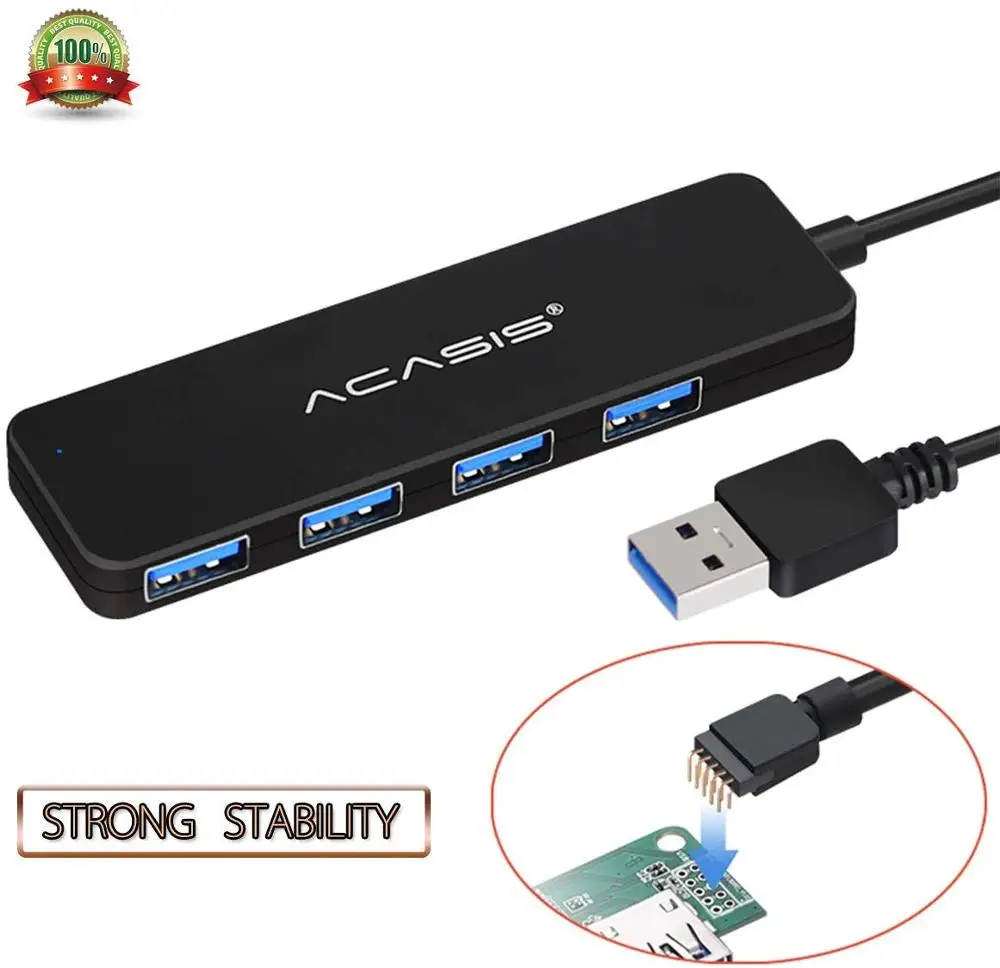 Концентратор USB 3 0 4 порта s 2 Внешний сплиттер с портом Micro зарядка для iMac ноутбука