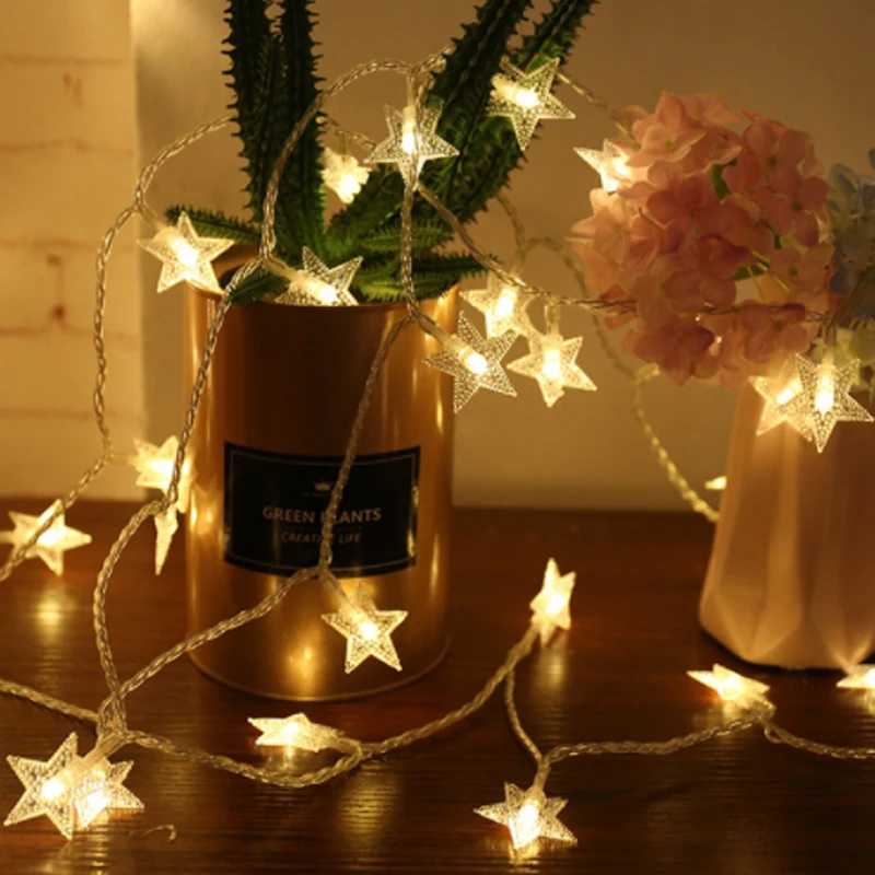 33 ФУТА 10 м теплый белый светодиодный светильник со звездами гирлянды Рождественская лампа Рождественский праздник вечеринка Свадьба декоративный Сказочный светильник s