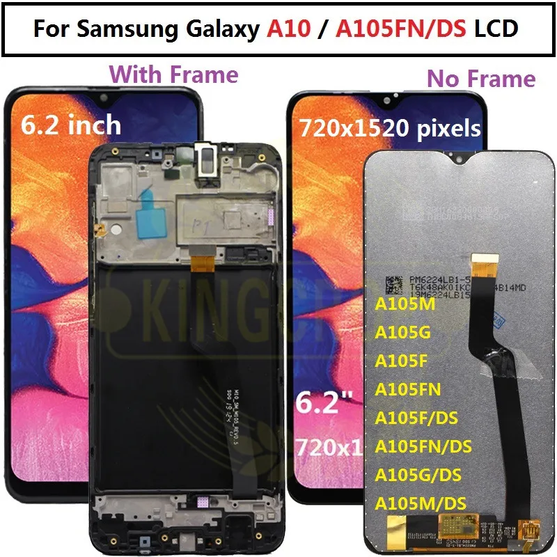 Для samsung galaxy A10 lcd дигитайзер A105/DS A105F A105FD A105M дисплей сенсорный экран с рамкой дигитайзер для samsung A10 lcd