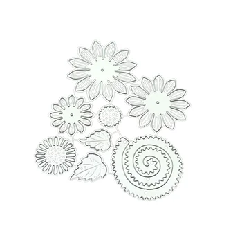 

Lychee Life Sunflower Shaped Cutting Dies Metal Template Die For Scrapbooking Stencils Handmade Album Cards Decoration