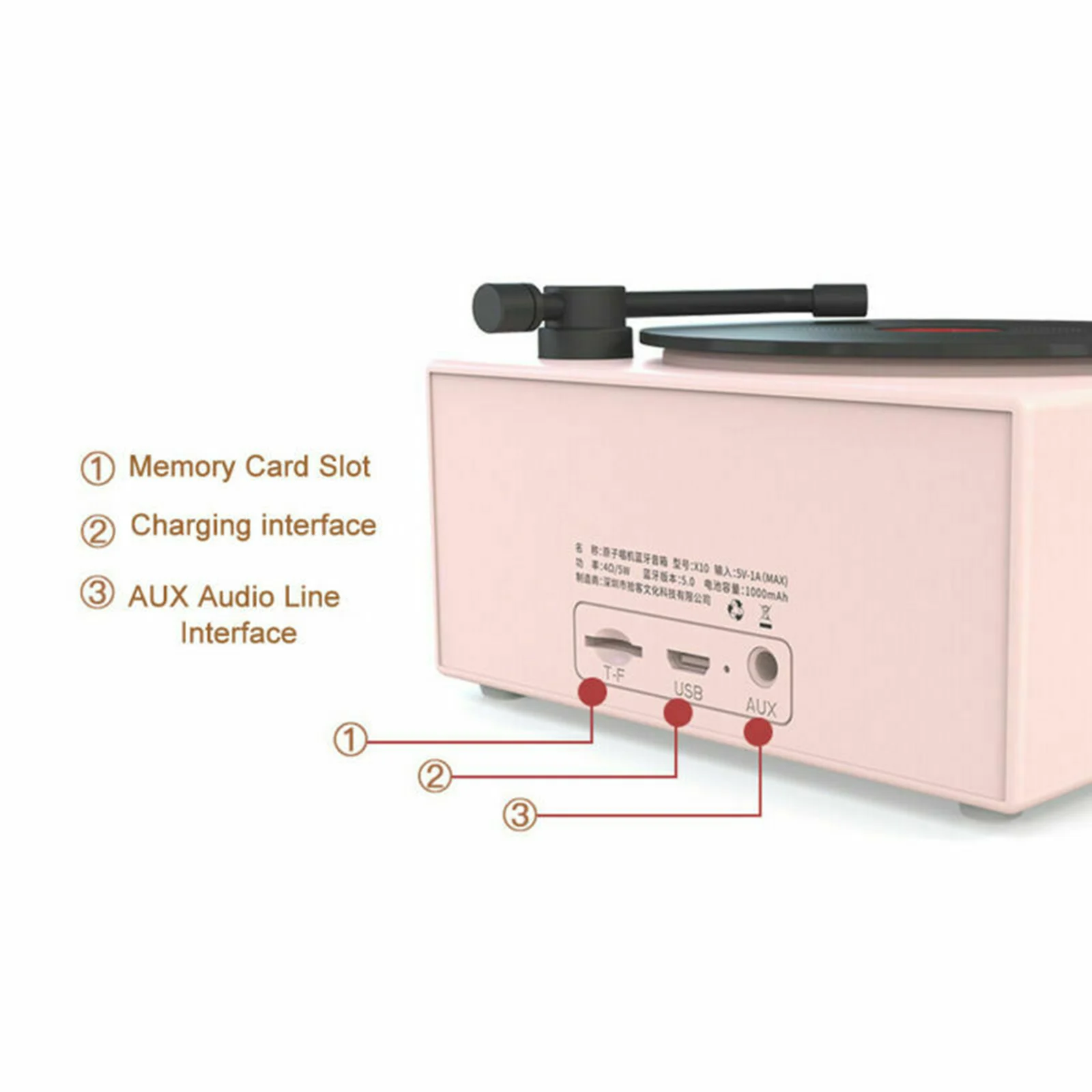 Multifunctional Mini Retro Record Player Turntable