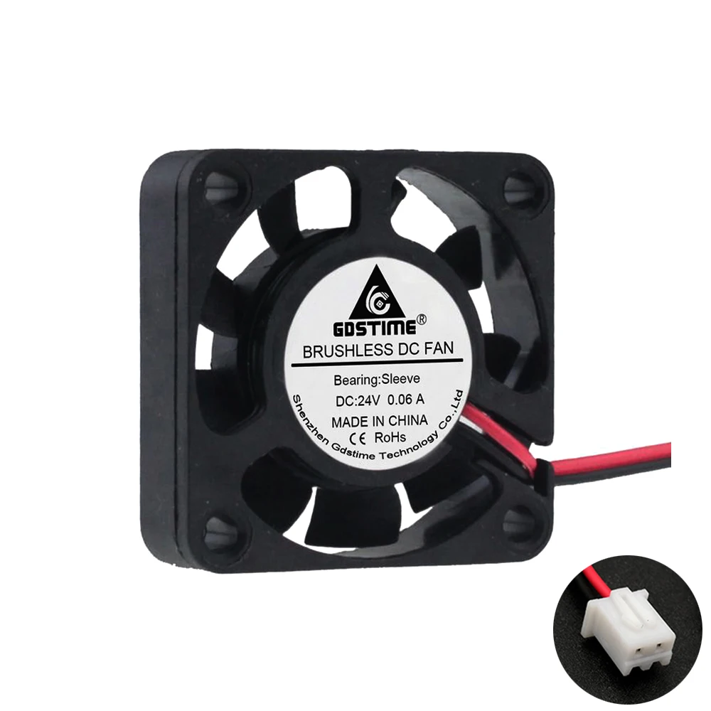 24V XH2.54 2PIN 4010 бесщеточный кулер вентилятор 5 в 12 В 24 в 4 см 40 мм 40X40X10 мм мини Радиатор кулер промышленный охлаждающий вентилятор 3D Принтер - Цвет: 24V XH2.54 2PIN