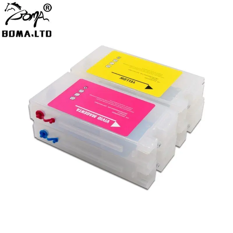 Cartucho de Tinta a Jato de Tinta para Epson T41 Vazio Recarregáveis Surecolor T3400 T5400 T3480 T5480 Impressoras 350ml T41f5 T41f2 T41f3 T41f4 - Imagem 6