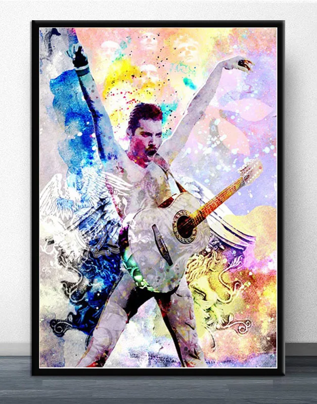 Плакаты и принты картины на стене популярный Freddie Mercury Rock Music Canvas художественная