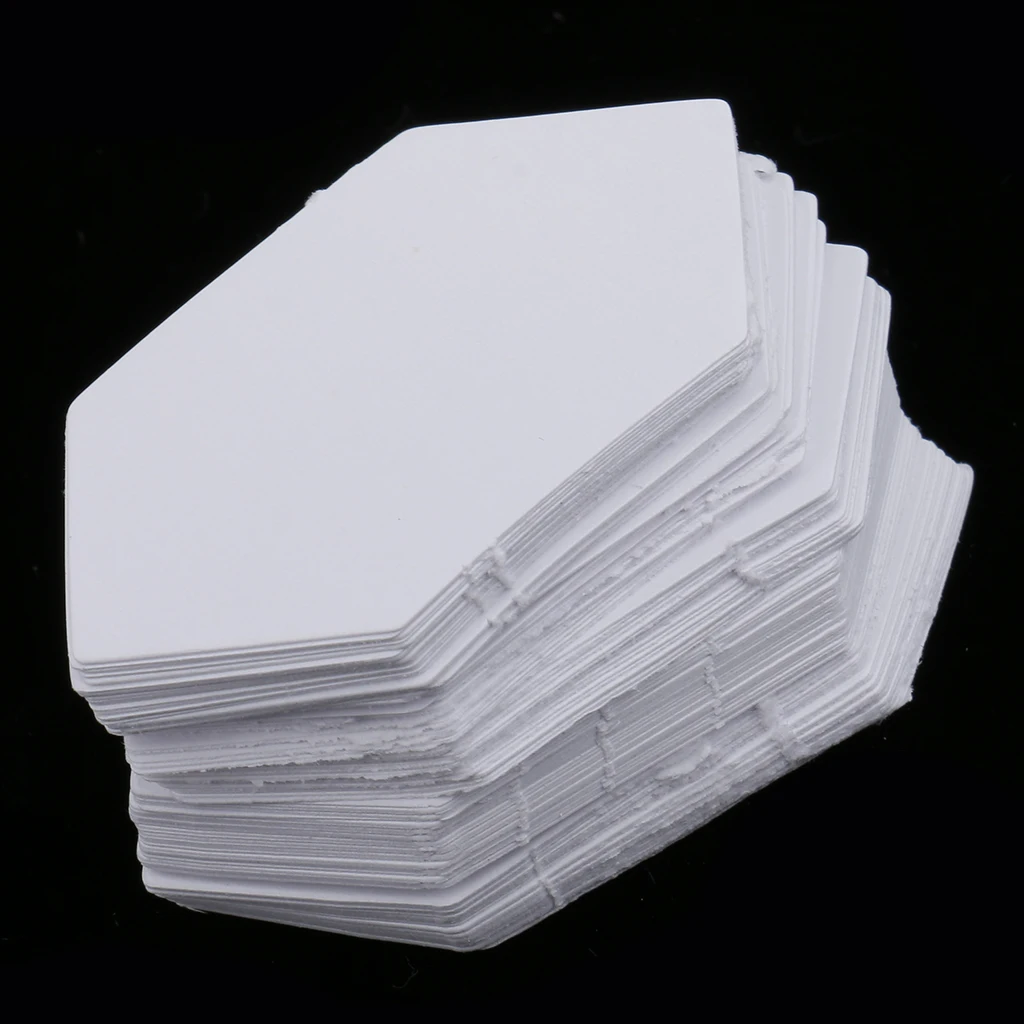 200Pcs Hexagon Shaped Paper Piecing Quilting Templates Sewing Tool 2.6cm 4.2cm | Дом и сад