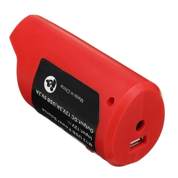 

12V Power Source Charger Adapter for Milwaukee Heated Jacket 49-24-2310 48-59-1201 Compatible with M12 Lithium Battery