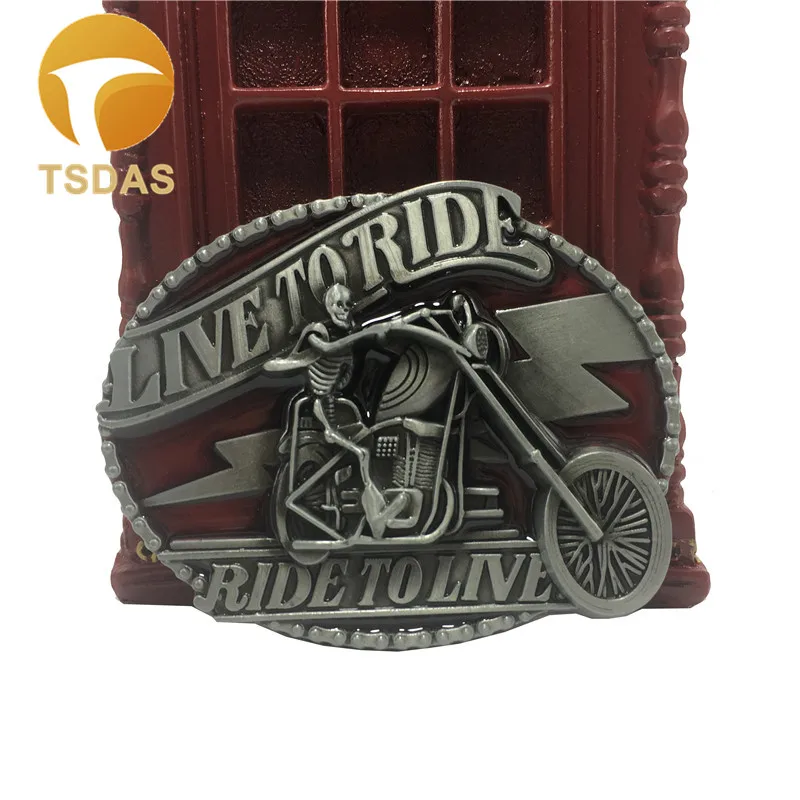 Пряжки для ремня LIVE TO RIDE мужские металлические пряжки западного черепа из