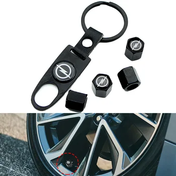 

Fashion Car Badge Emblem Wheel Tire Valve Caps with Keychain for Opel Astra H G J Insignia Mokka Zafira Corsa Vectra C D