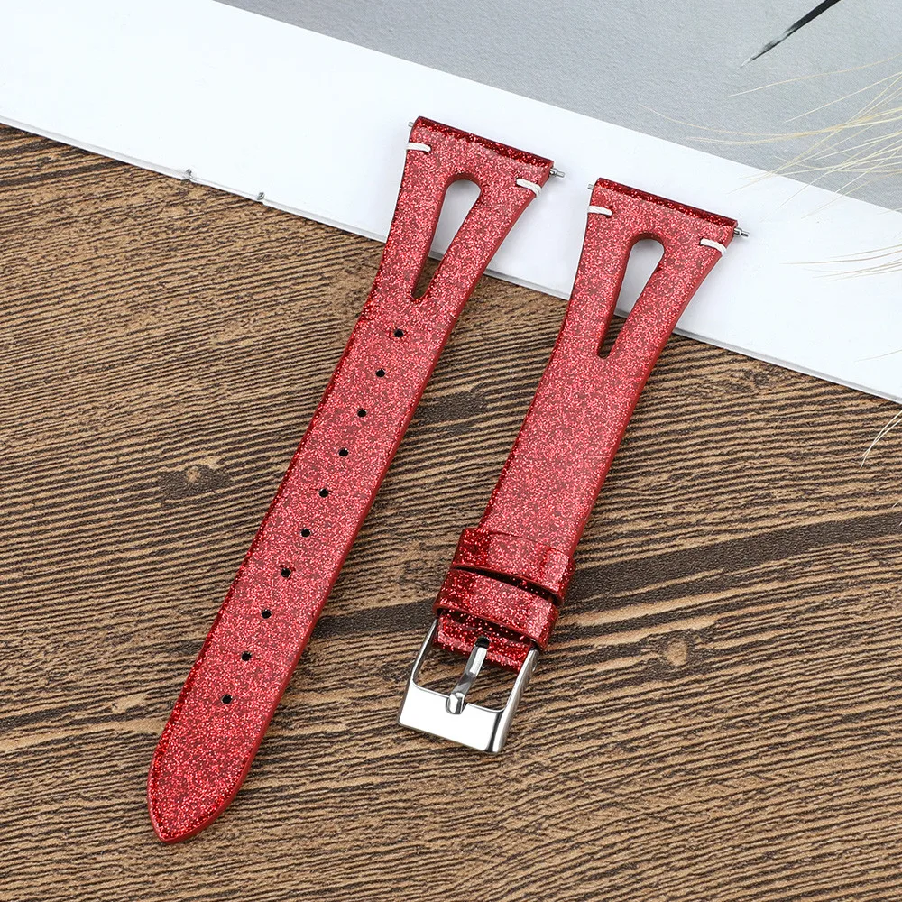 ГОРЯЧИЕ продажи PU+ кожа часы с яркими украшениями Bling Band Браслет для Fitbit Versa Смарт часы ремешок дропшиппинг - Цвет: Red
