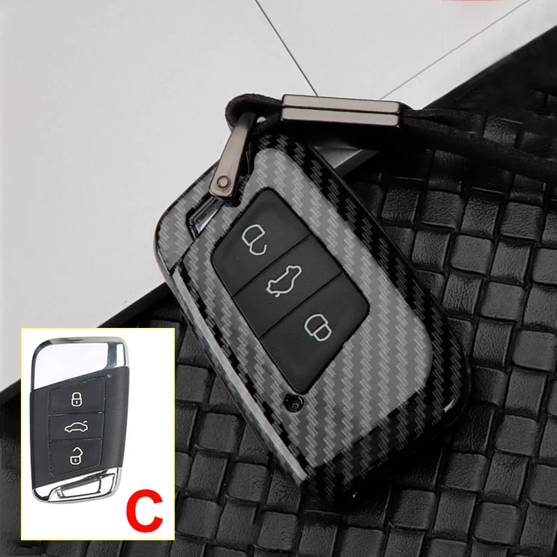 SKU图片-New-hot-sale-Zinc-alloy-Silicone-car-key-case-cover-keychain-For-Skoda-Octavia-A5-A7 (8)
