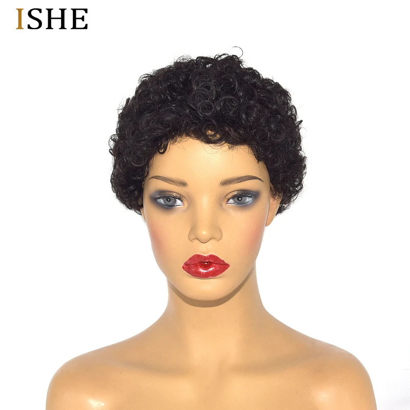cheap short curly wig for black women 3