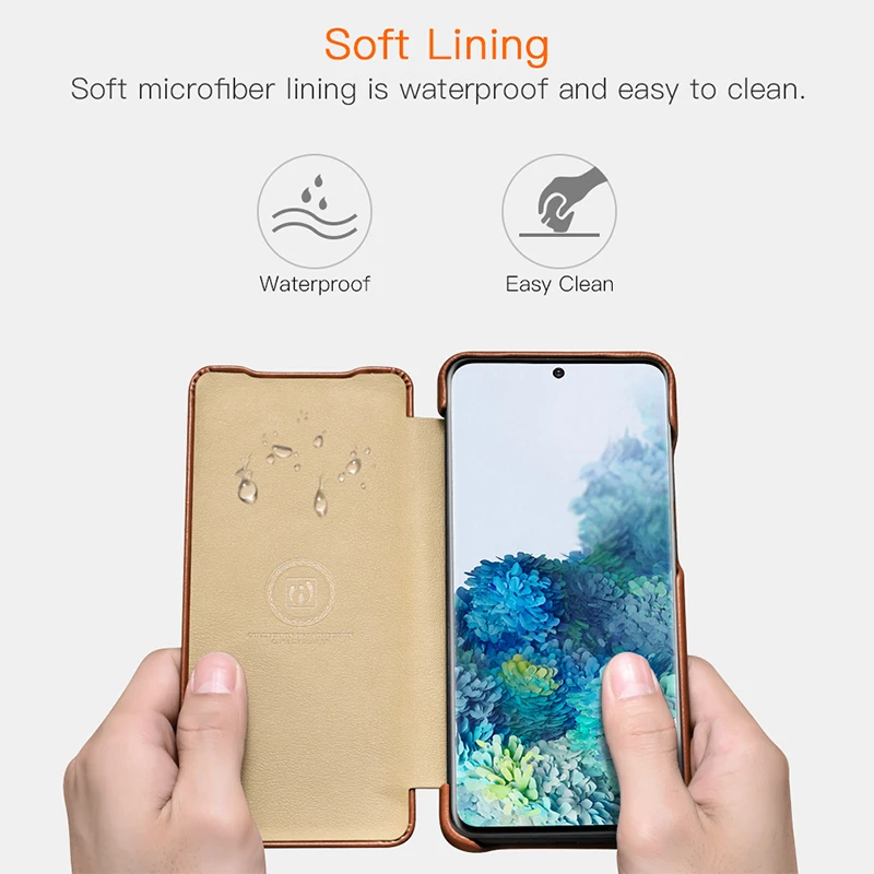 Genuine Leather Flip Case for Samsung Galaxy S20 ultra Luxury Protective Phone Cover For Sumsung S20 Plus