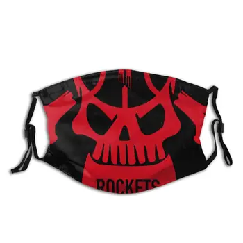 

protective mask with filter Exas Skull Beard Houston Basketball anti dust PM2.5 reuse adult teen child girl