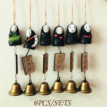 

Wind Chimes Action Miyazaki Hayao Anime Spirited Away No Face Man Movie Model Toys For Children Birthday Gift Room Pendant