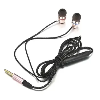 

Metal subwoofer earphone mobile phone in-ear headset line control with V8Z7 wheat U9M3