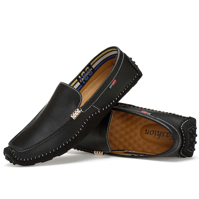 Spring and autumn men's shoes comfortable high quality lightweight lace loafers leathe non-slip wear-resistant large size 47
