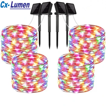 

Decorative LED Outdoor Solar String Lights Fairy Holiday Christmas Party Garland Solar Garden Waterproof Lights 12m/22m/32m/52m
