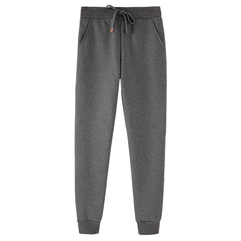 Pantalon Femme, бархатные спортивные штаны из овечьей шерсти, штаны размера плюс 3XL, бархатные брюки, женские зимние утепленные флисовые штаны-шаровары Hk235 - Цвет: Серый