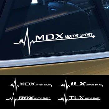 

2PCS Sport Decorative Car Side Window Sticker Auto Reflective Vinyl Trim Decal For Acura MDX ILX RDX TLX Car Accessories Styling